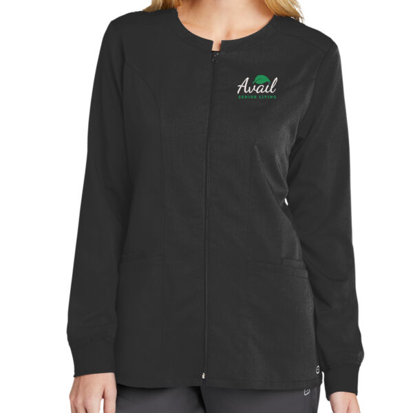 Avail - Women's Premiere Flex Full Zip Scrub Jacket Thumbnail